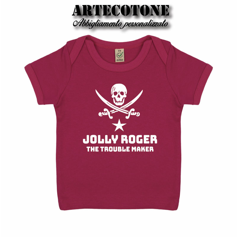 T-shirt Baby Jolly roger cotone organico